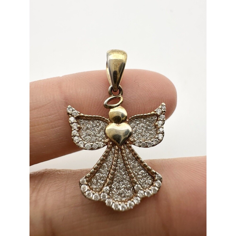 Gold Over Sterling Silver Angel Pendant